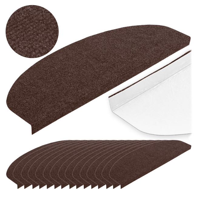 Nášľap na schody STEPI hnedý (15 ks)
