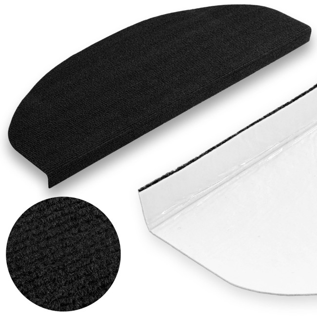 Nášľap na schody STEPI čierny (15 ks)