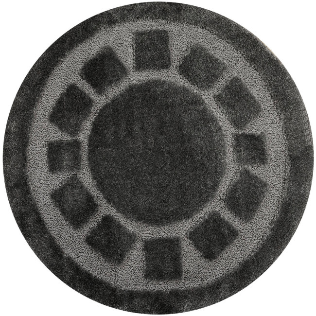 Kúpeľňový koberček Ocean tmavosivý kruh