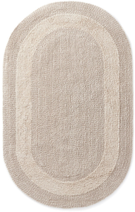 Kúpeľňový koberček Javo Cotton béžový ovál
