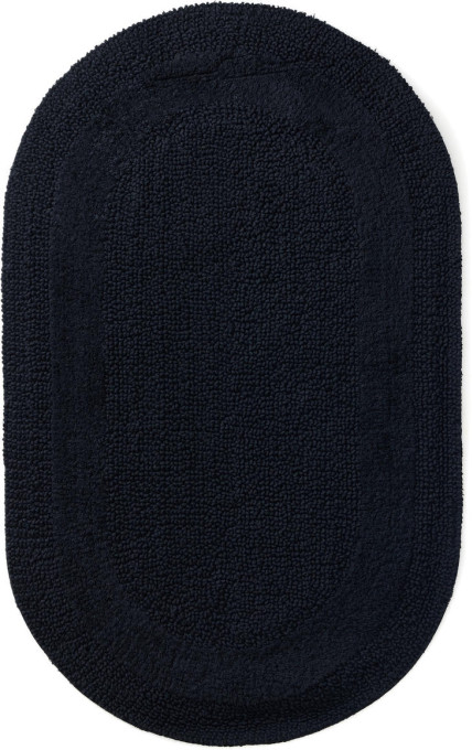 Kúpeľňový koberček Javo Cotton čierny ovál