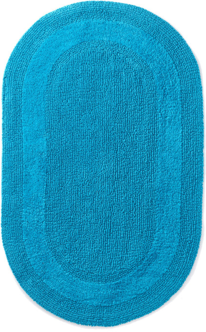 Kúpeľňový koberček Javo Cotton svetlotyrkysový ovál