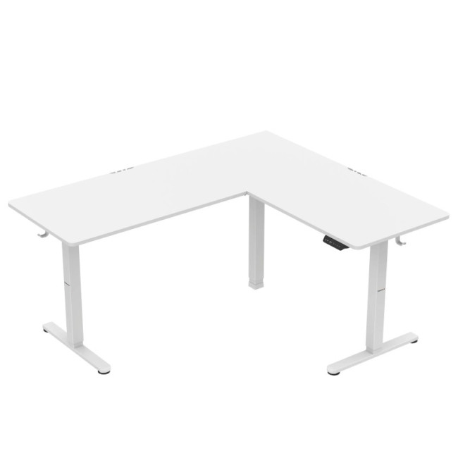 Levně Elektrický výškově nastavitelný rohový stůl Hero 9.5 bílý