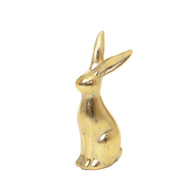 Dekoratívna figúrka zajaca MAX zlatá 845166