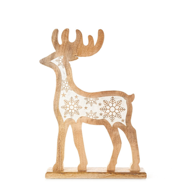 Vianočná dekorácia FIG 132 svetlohnedá / biela (2 ks)