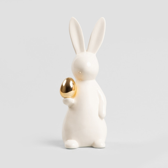 Veľkonočná dekorácia YAMI zajačik so zlatým vajíčkom 845159