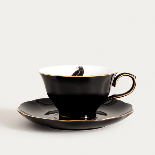 Šálka BARIK s havranom, čierna 750458 150 ml