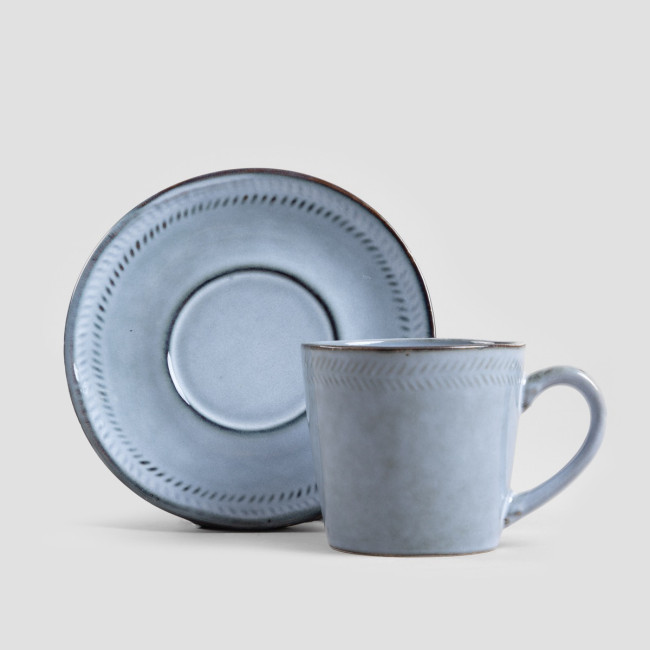 Levně Šálek BLUEJEANS s podšálkem, modrý 745133 200 ml