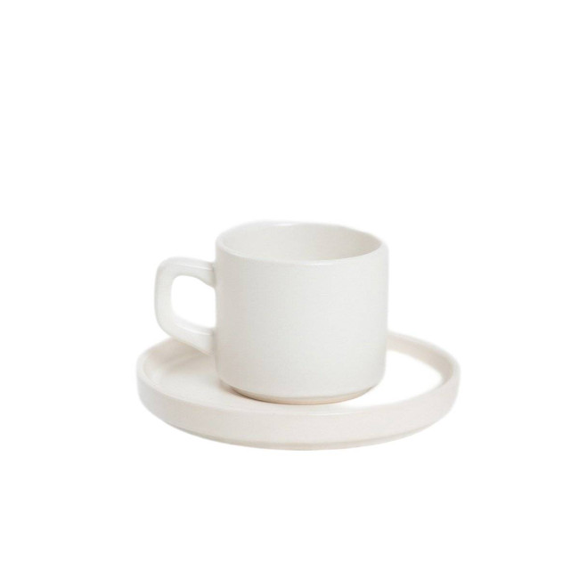 Šálka FAMELIO biela s podšálkou 725463 200 ml