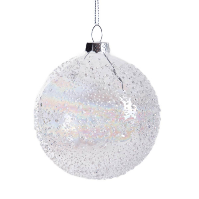 Vianočná ozdoba FJER mrazené sklo 711558