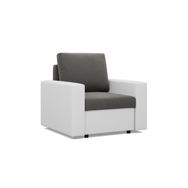 Kreslo LUNA popolové / biele