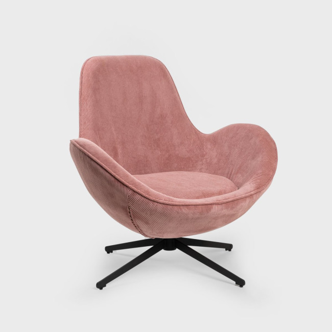 Kreslo LUNAIRE menčestrové, ružové 710070