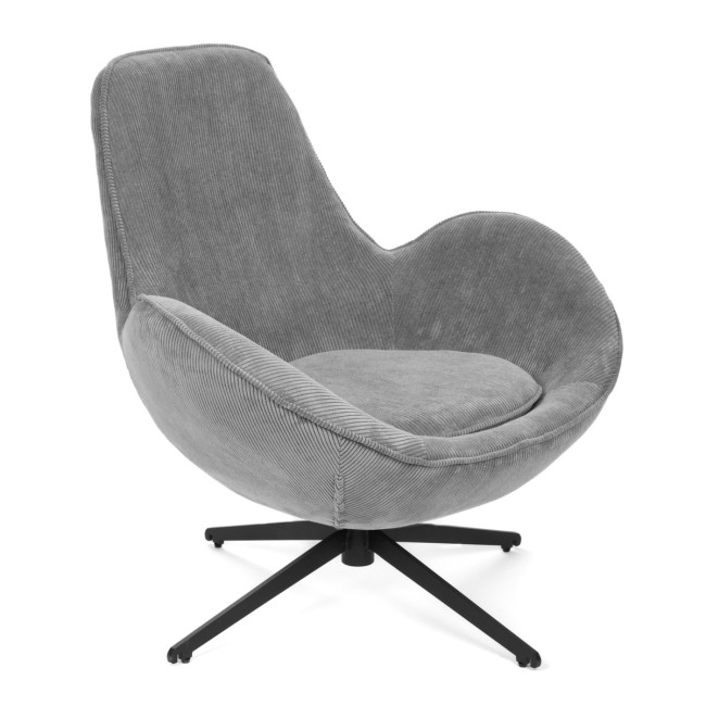 Kreslo LUNAIRE menčestrové, sivé 872148