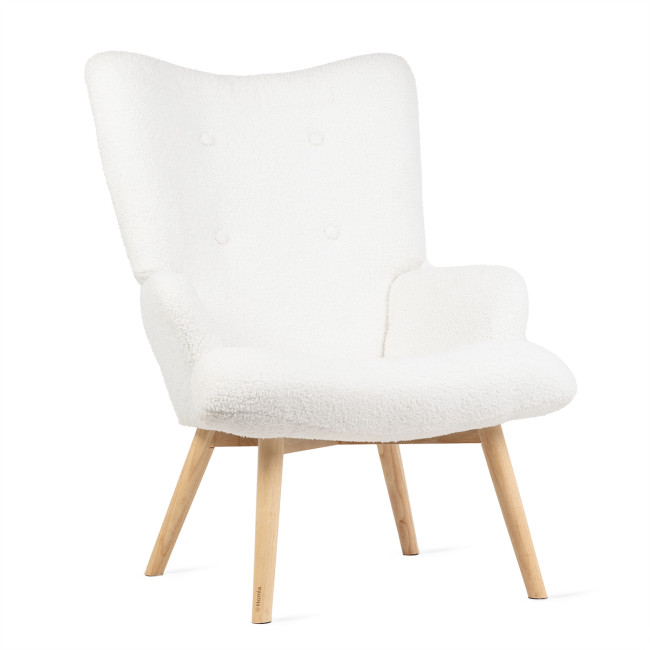 Kreslo MOSS TEDDY BOUCLE biele 828534