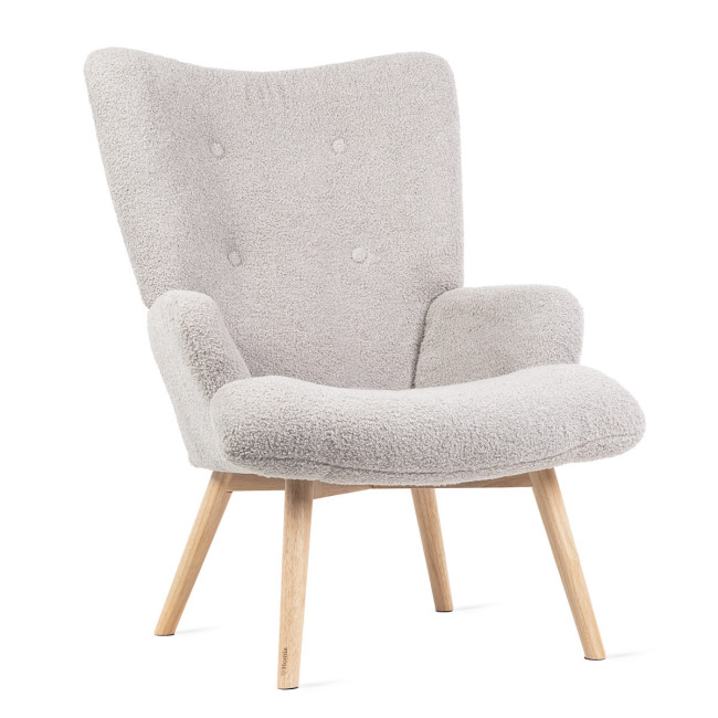 Kreslo MOSS TEDDY BOUCLE svetlosivé 828558