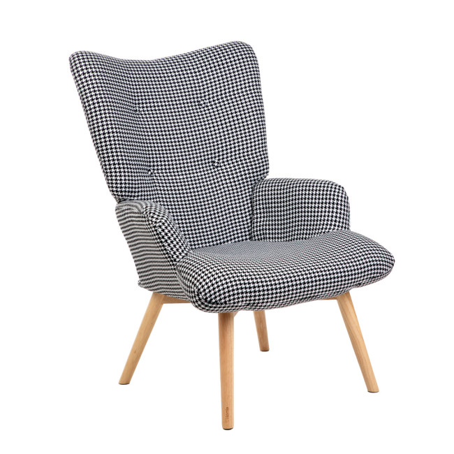 Kreslo MOSS čierno-biele 862361