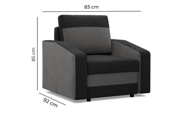 Kreslo ORION sivé / biele