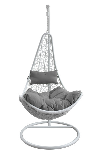 Levně Závěsné křeslo ELEGANT bílé / tmavě šedé FAT1167