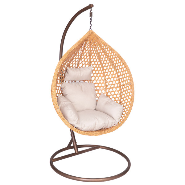 Levně Závěsné křeslo RELAX naturální / béžové / hnědé FAT4804