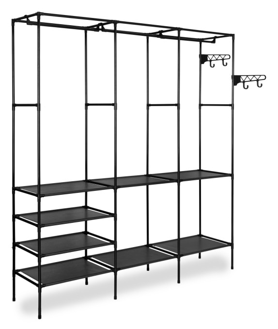 Šatníková skriňa SYNTIA čierna