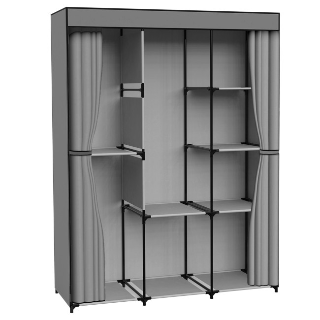 Šatníková skriňa CELINA antracitová / čierna