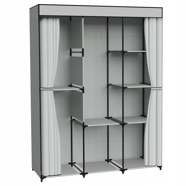 Šatníková skriňa CELINA sivá / čierna