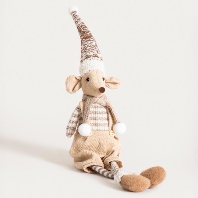 Vianočná dekorácia RATTO sediaca myš 752223