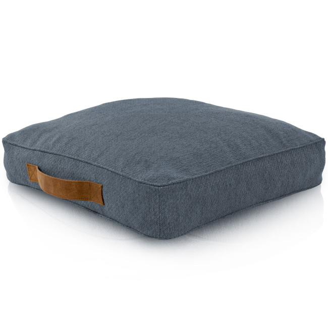 Štvorcový sedák tmavomodrý melanž