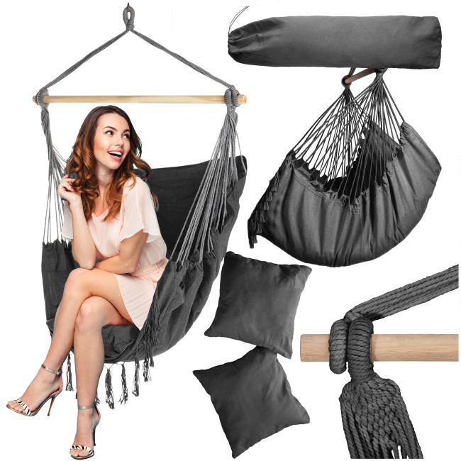 Závesné kreslo BAHIO grafitové