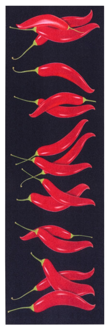 Levně Koberec / Běhoun Hanse Home Cook & Clean Chili Dance černý / červený