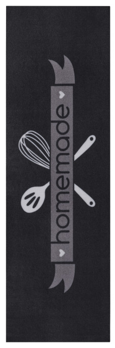 Koberec / Behúň Hanse Home Cook & Clean Homemade Kitchen čierny / biely / sivý