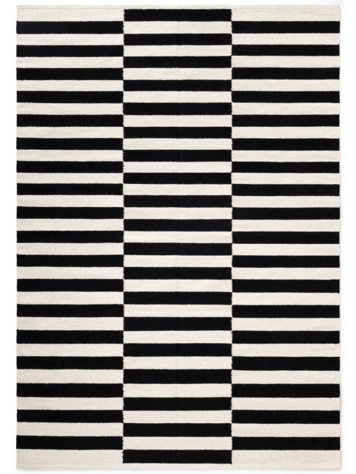 Obojstranný koberec Hanse Home Donna čierny / naturálny / biely