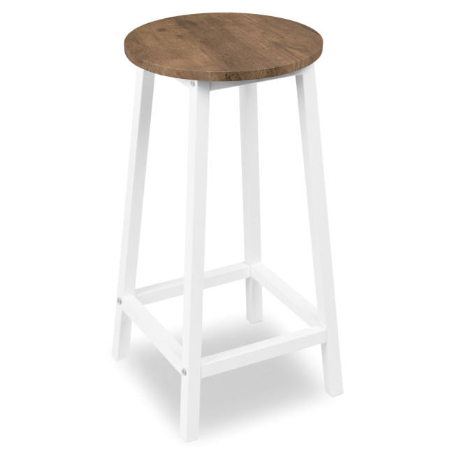 Barová stolička FLINT starý dub / biele nohy