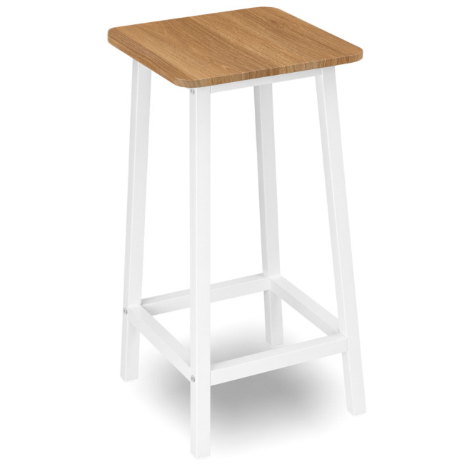 Barová stolička KENT dub / biele nohy
