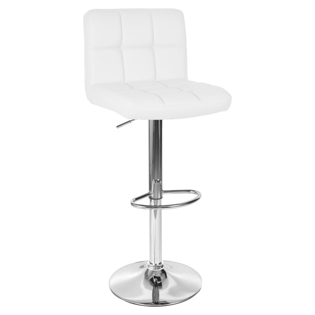 Barová stolička ARAKO strieborná / biela