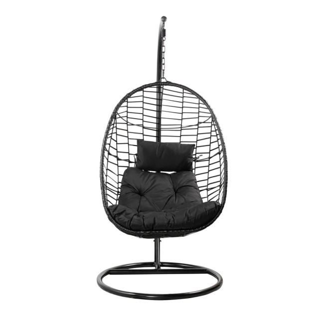 Závesné kreslo SOLEI čierne 848211