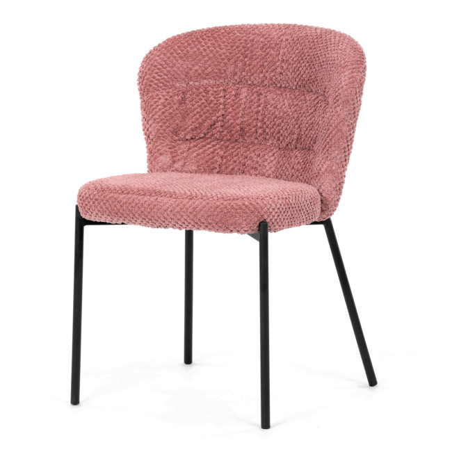 Levně Jídelní židle bouclé, růžová CT-W1077 PINK2