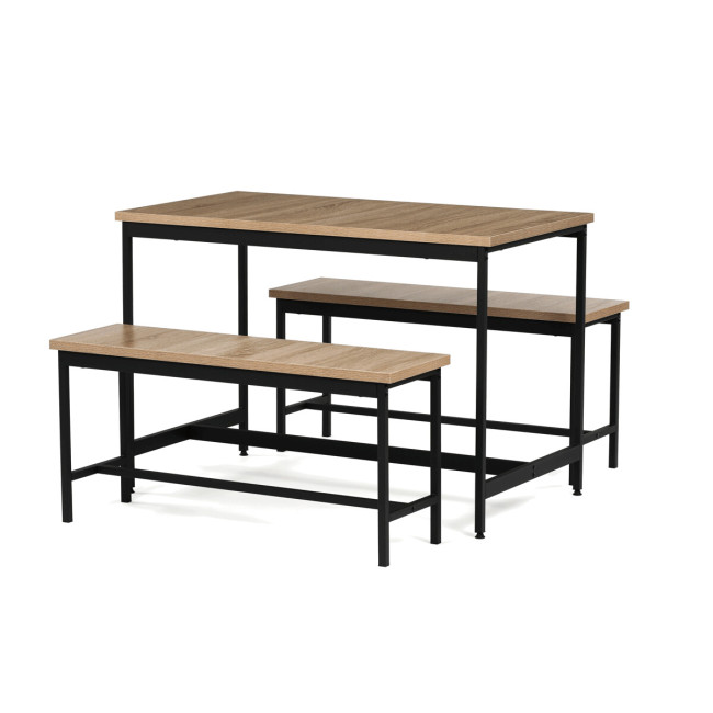 Levně Jídelní stůl s lavičkami AUT-G1175 OAK
