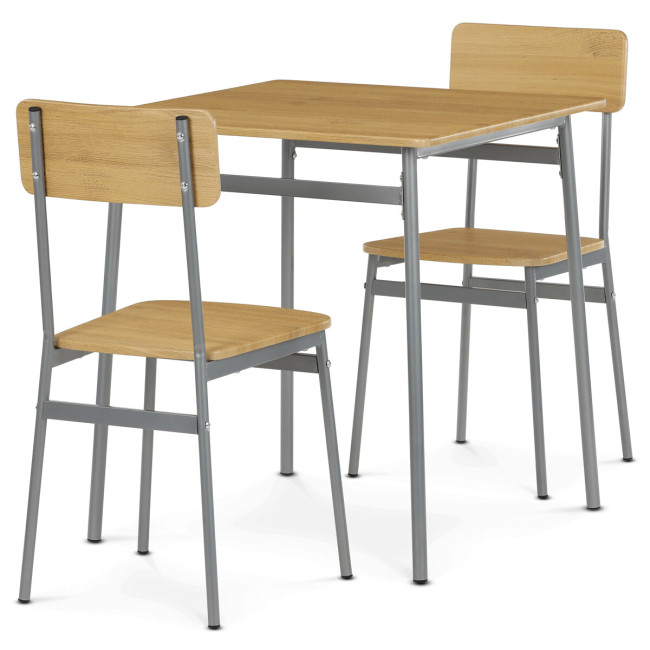 Levně Jídelní stůl se dvěma židlemi AUT-O2122 OAK