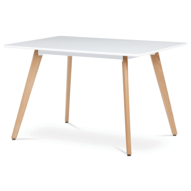 Levně Jídelní stůl DT-313 bílý / naturální
