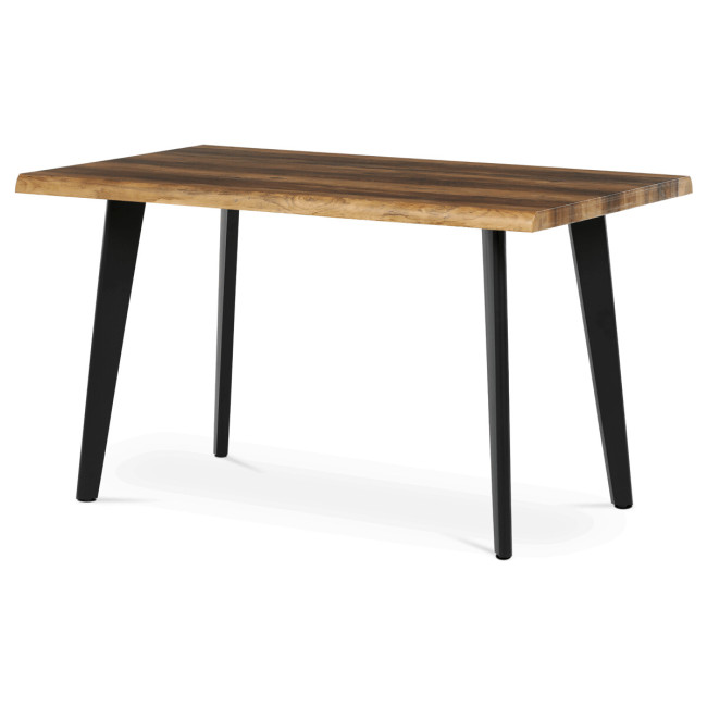 Levně Jídelní stůl HT-F4413 staré dřevo / černý