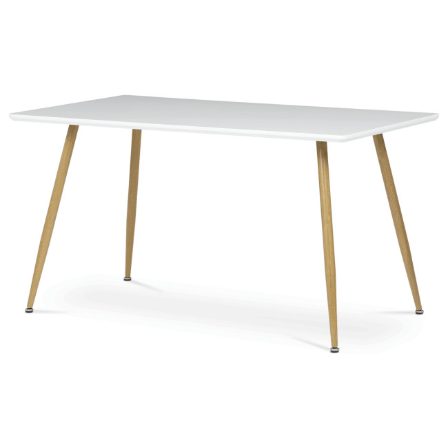 Levně Jídelní stůl HT-W1214 bílý / naturální