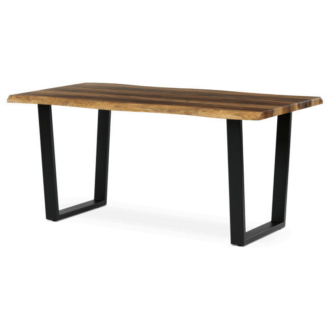 Levně Jídelní stůl HT-F4216 staré dřevo / černý
