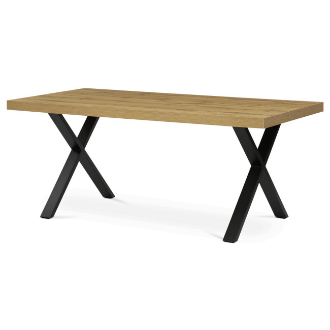 Levně Jídelní stůl HT-R5316 dub / černý