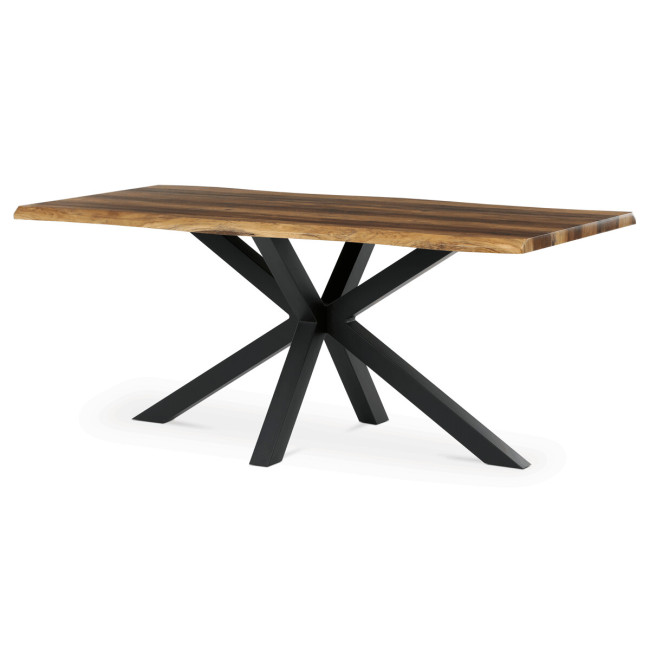 Levně Jídelní stůl HT-F4618 staré dřevo / černý