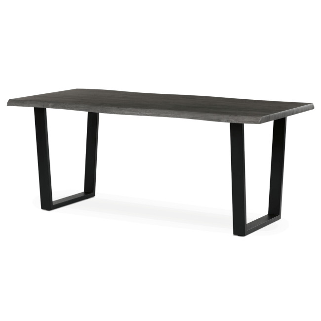 Levně Jídelní stůl HT-F4218 šedý dub / černý