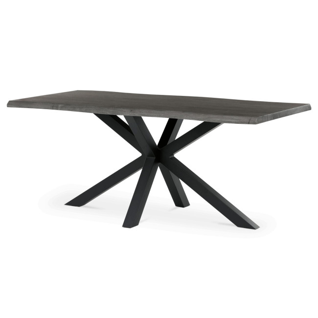 Levně Jídelní stůl HT-F4618 šedý dub / černý