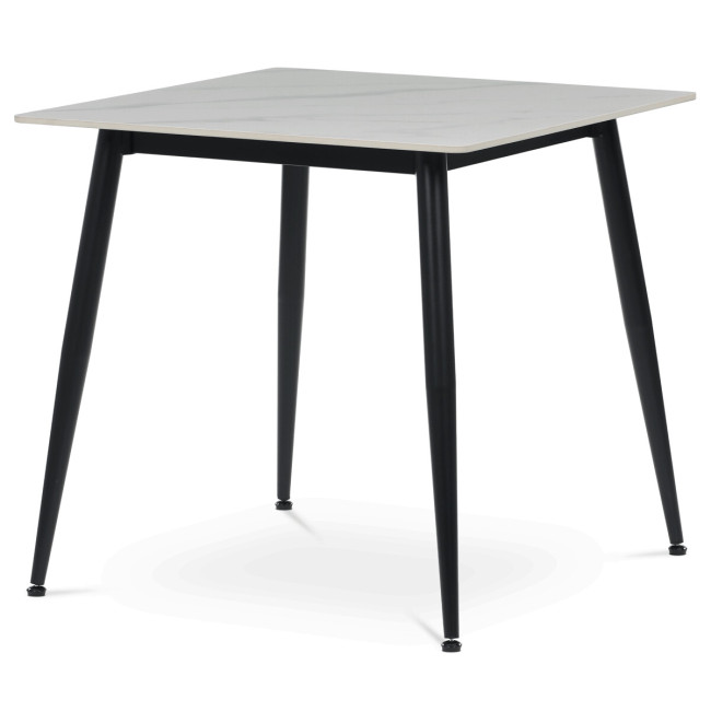 Levně Jídelní stůl HT-398M mramor, světle šedý / černý