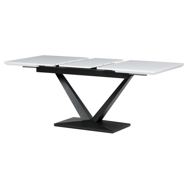 Levně Jídelní rozkládací stůl HT-W1630 bílý / černý