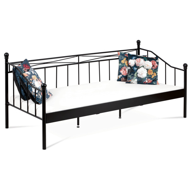 Levně Kovová postel 90 cm černá BED-1905 BK
